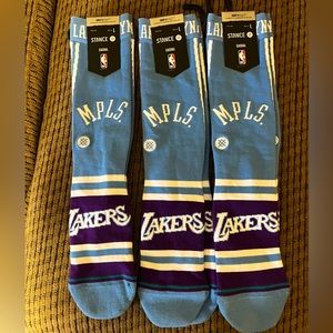 3 pairs of Lakers socks 🧦